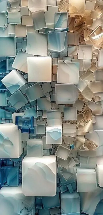 3D abstract geometric pattern wallpaper.