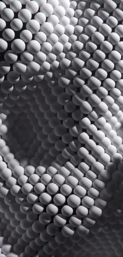 3D abstract geometric pattern with spheres.