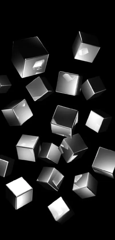 3D cubes floating against a black background.