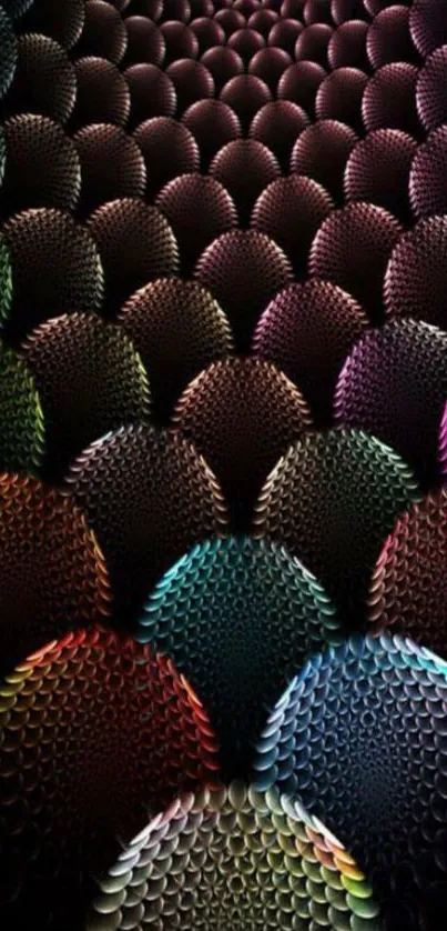 Colorful 3D spheres wallpaper for mobile.