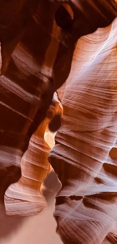 Intricate rock formations at Antelope Canyon, showcasing earthy tones and textures.