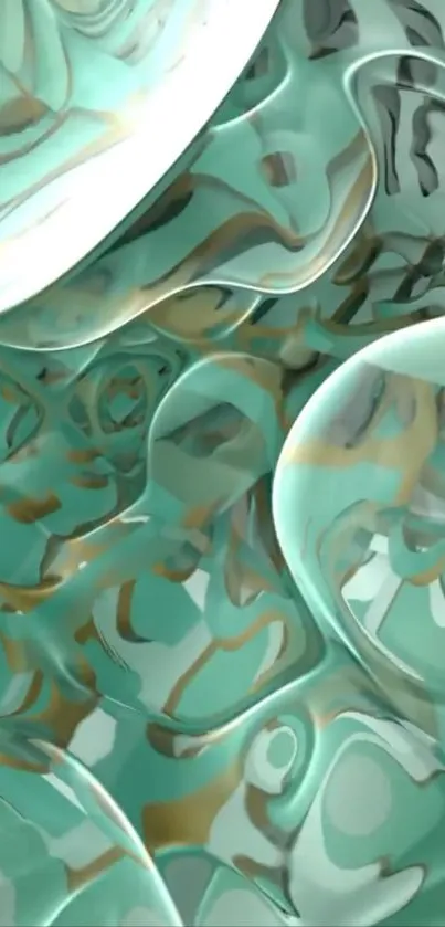 Abstract aqua fluid patterns with dynamic shapes.