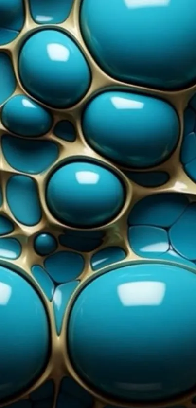 Abstract aqua spheres with artistic design in a modern style.