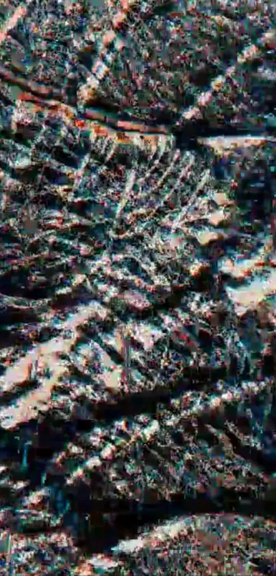 Abstract art wallpaper featuring textured details in dark tones.
