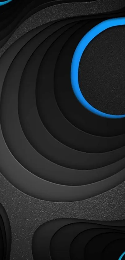 Abstract black and blue mobile wallpaper design.