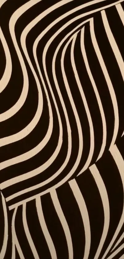 Abstract black and white lines wallpaper for mobile device.