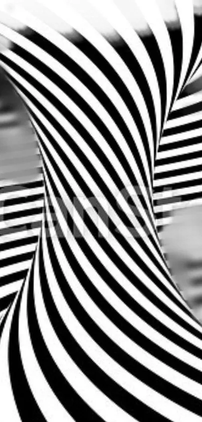 Black and white swirl abstract wallpaper for mobile devices.