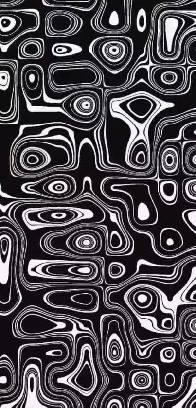 Abstract black and white pattern wallpaper