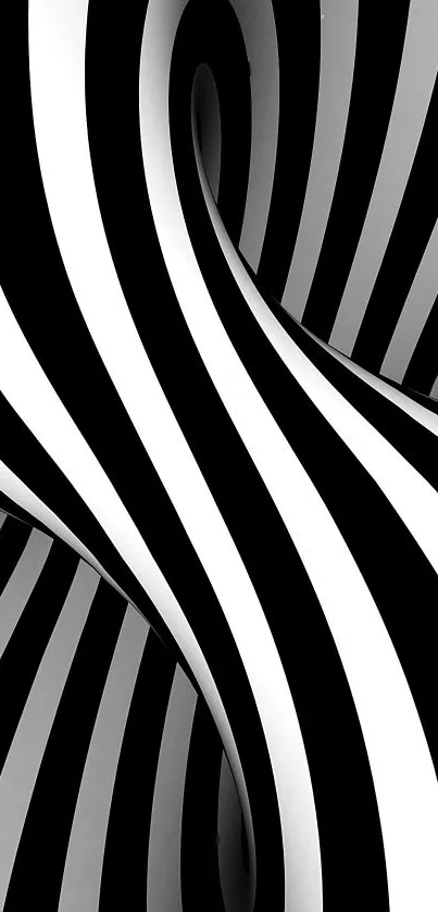 Abstract black and white waves with elegant curved lines pattern.