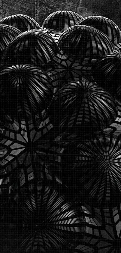 Abstract black geometric pattern wallpaper for mobile.