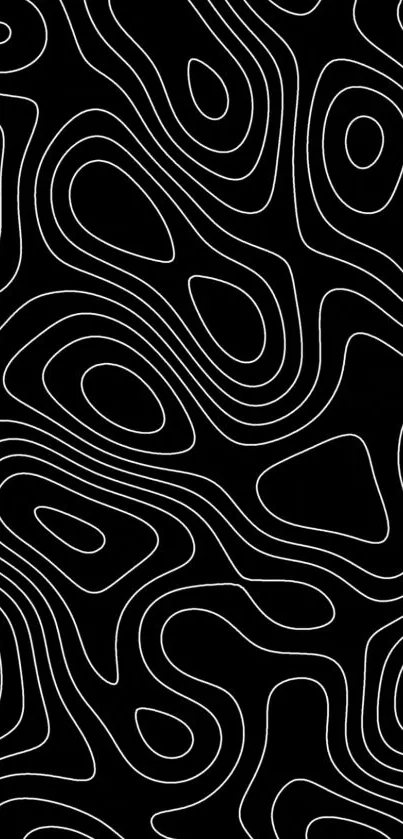 Abstract black and white line art wallpaper for mobile devices.