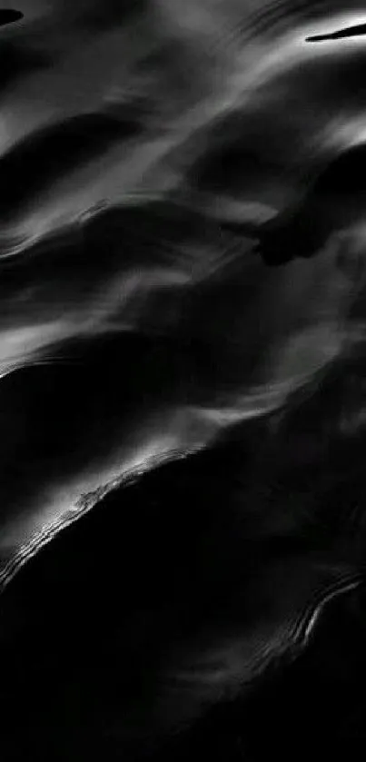 Abstract black water ripples texture.