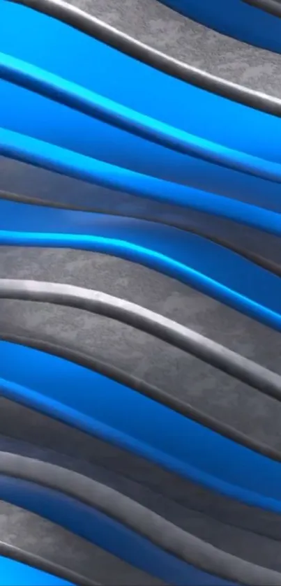 Abstract blue and gray wave pattern wallpaper.