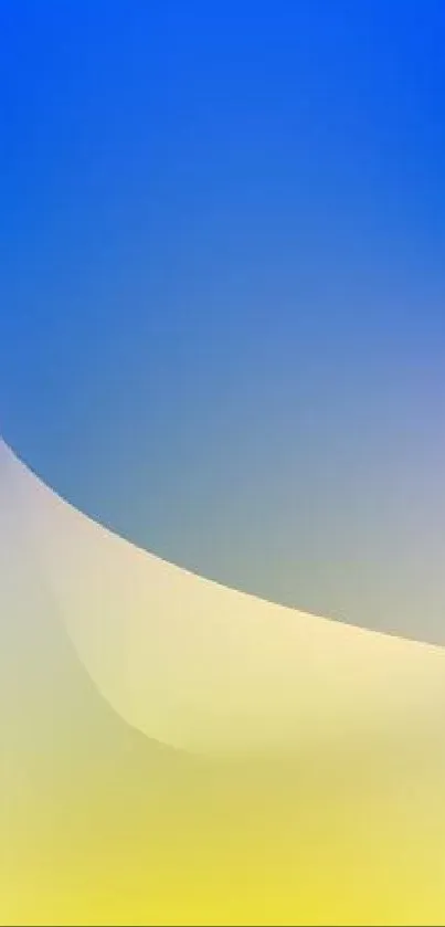 Abstract blue and yellow gradient mobile wallpaper.