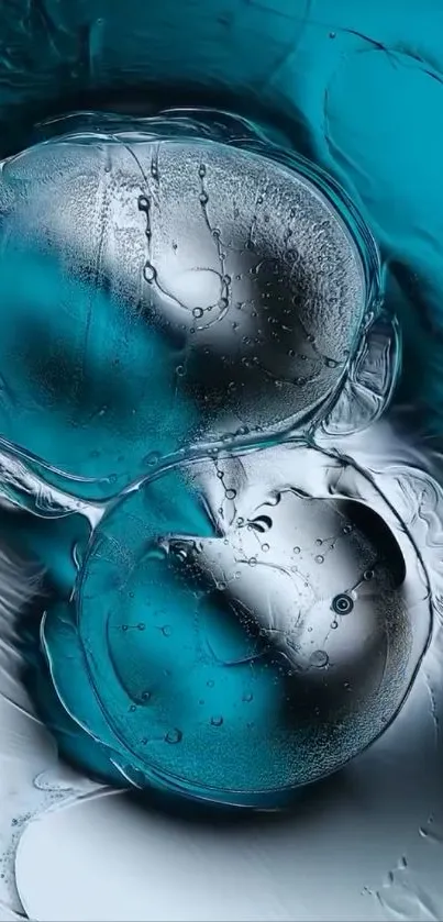 Close-up of abstract blue bubbles with a modern design.
