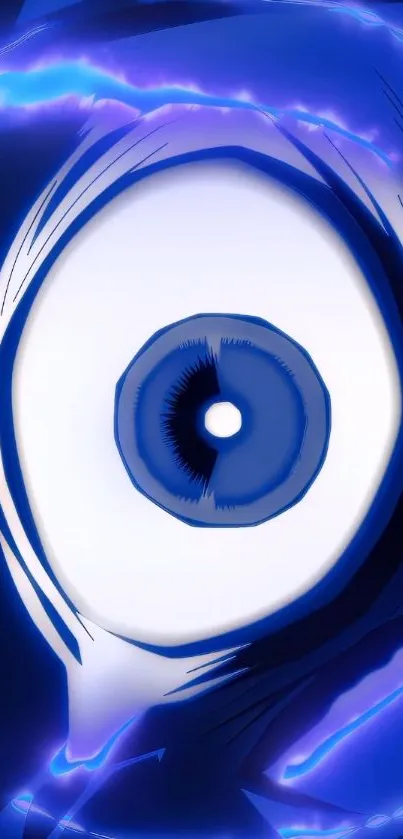 Abstract eye with electric blue hues for mobile wallpaper.