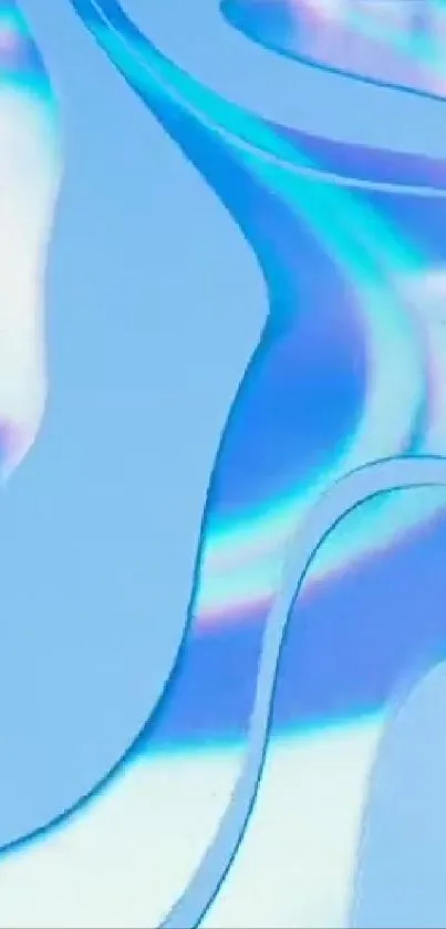 Abstract blue fluid design wallpaper with smooth curves