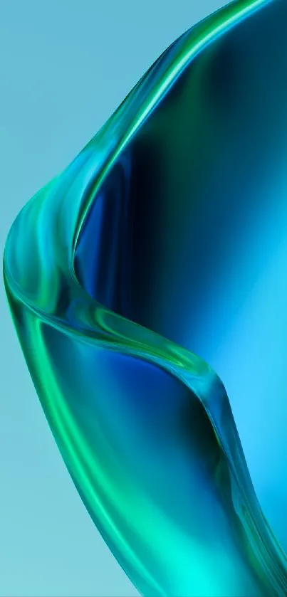 Abstract wallpaper with blue and green swirling design, ideal for mobile.