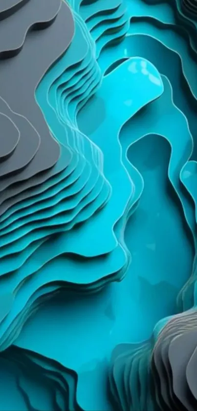 Abstract wallpaper with layered blue designs