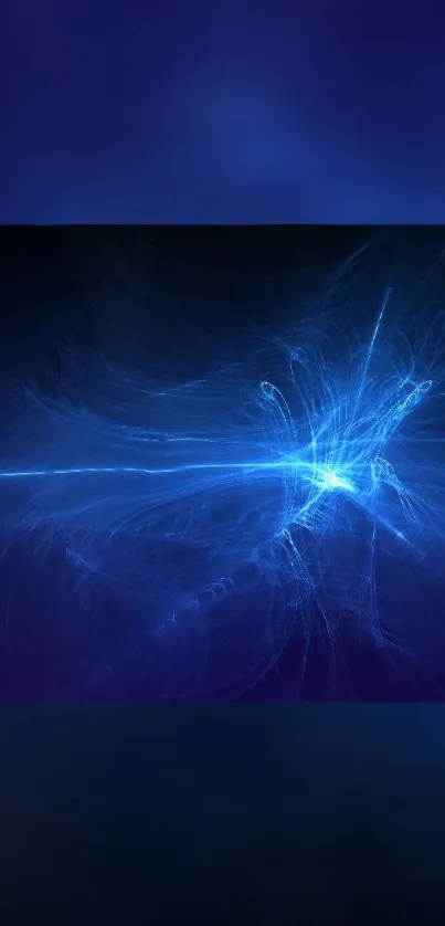 Abstract blue light waves on a dark background, creating a modern look.