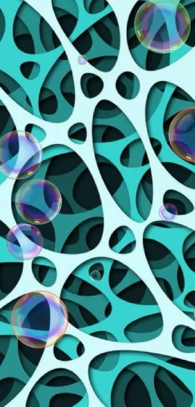 Abstract blue modern wallpaper with organic shapes.