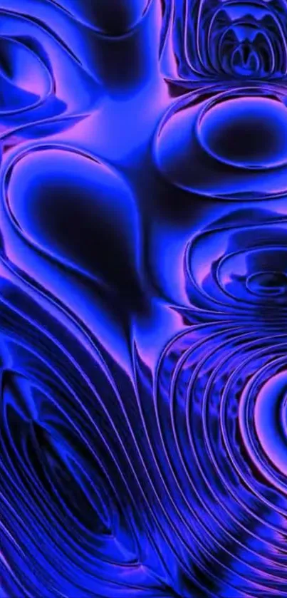 Blue abstract ripple pattern mobile phone wallpaper.