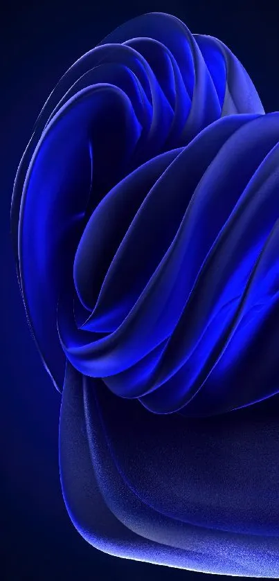 Abstract blue swirl art wallpaper for mobile phones.