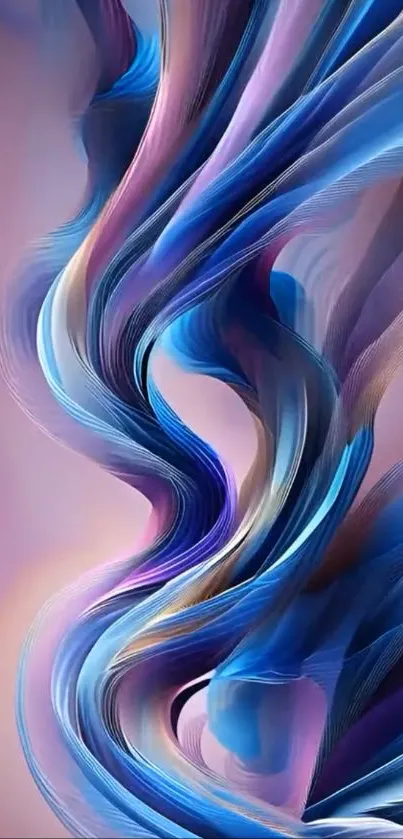 Vibrant abstract blue swirl design for mobile wallpaper.