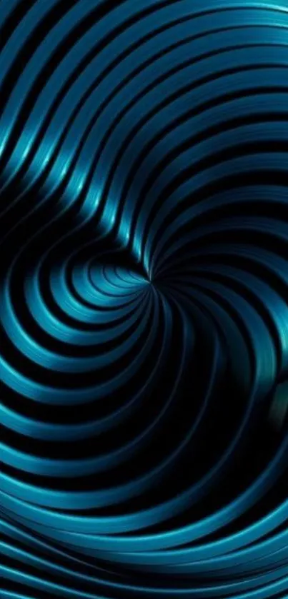 Abstract blue swirl phone wallpaper with vibrant spirals and deep tones.