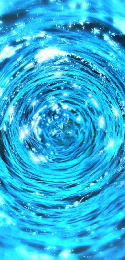 Abstract blue vortex wallpaper with water-like swirls.