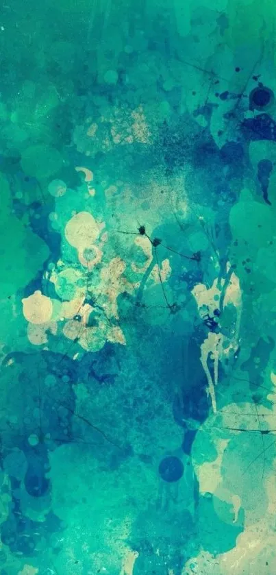 Vibrant abstract blue watercolor art wallpaper.