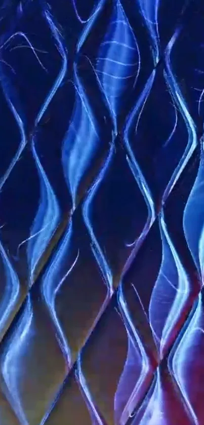 Abstract blue wave pattern wallpaper design.