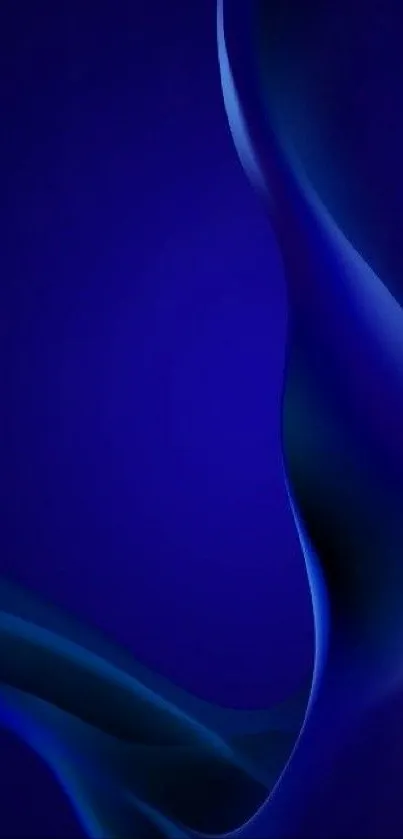 Abstract blue wave with elegant curves for mobile wallpaper.