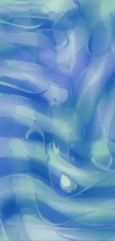Abstract blue wave design with fluid curves.