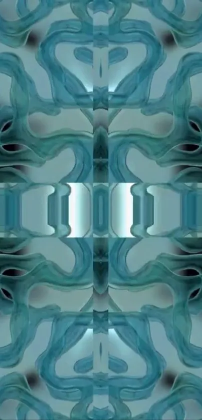 Abstract blue wave pattern mobile wallpaper