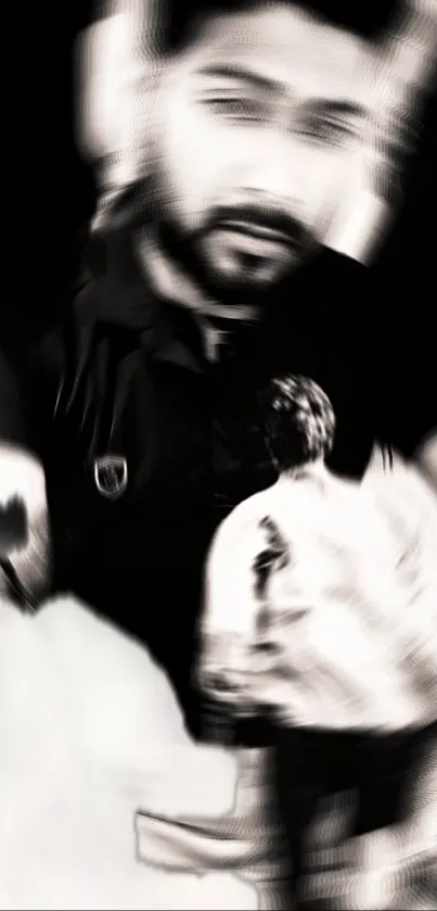 Abstract blurred art wallpaper in monochrome, showcasing dynamic patterns.