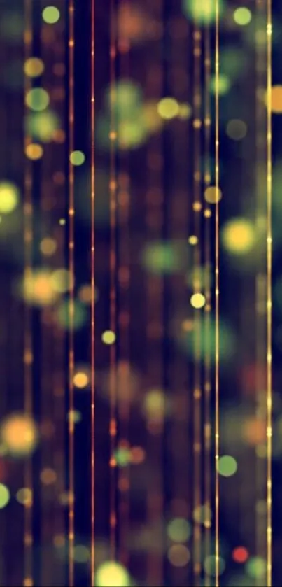 Colorful abstract bokeh lights and vertical stripes background.