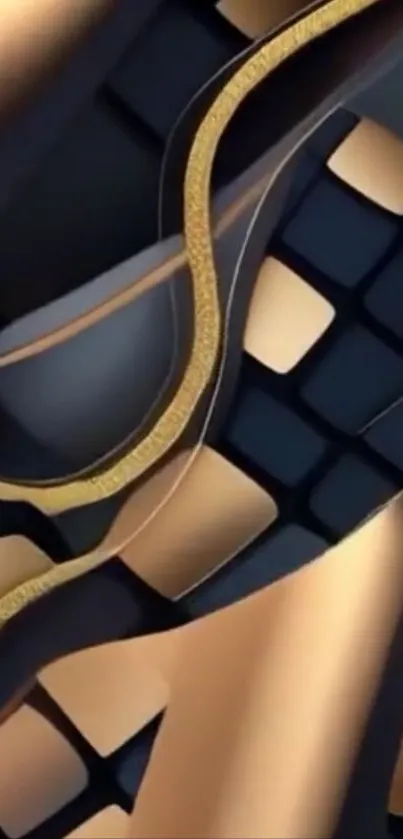 Abstract bronze design with intricate texture.