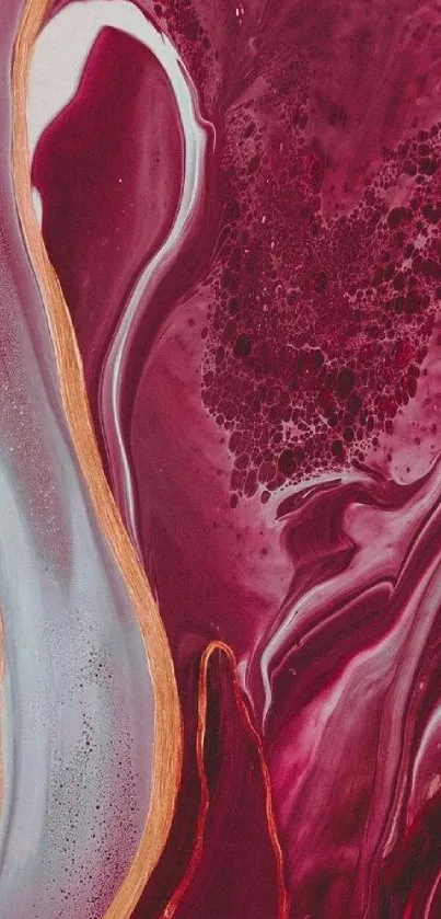 Burgundy abstract fluid art wallpaper.