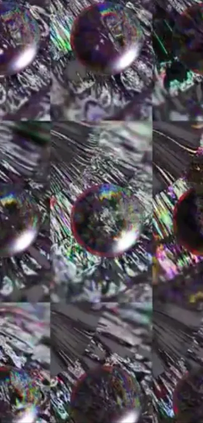 Abstract chromatic spheres with textured detail.