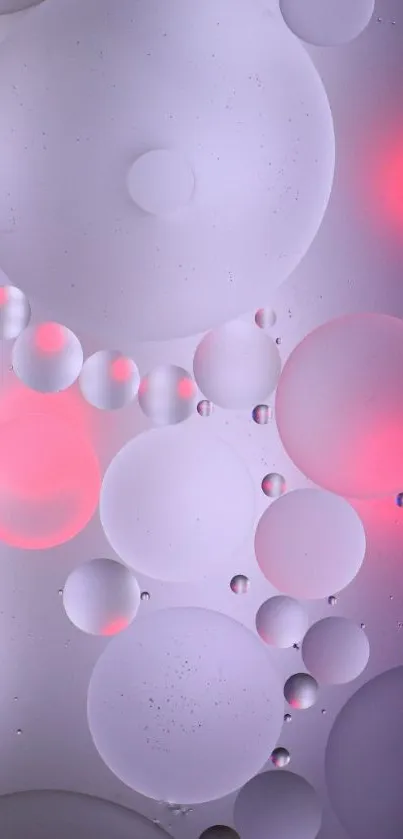 Abstract wallpaper with violet circles and red accents.