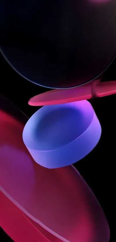 Abstract colorful 3D spheres with vibrant gradients on a mobile wallpaper.