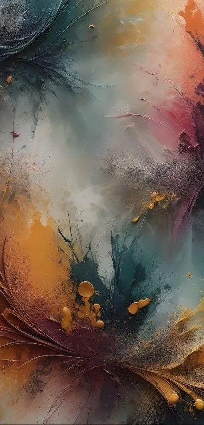 Vibrant abstract art with colorful textures and patterns.