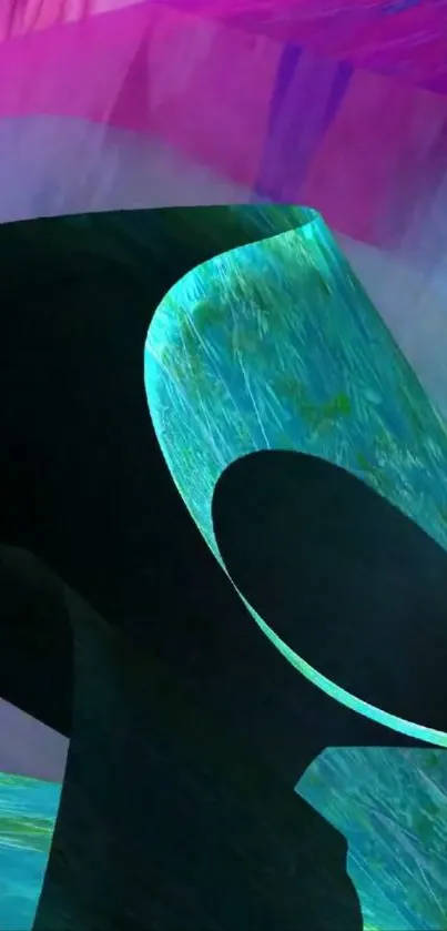 Abstract colorful wallpaper with swirling design.