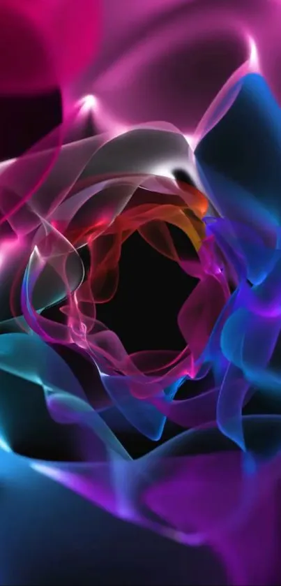 Abstract colorful spiral design wallpaper.