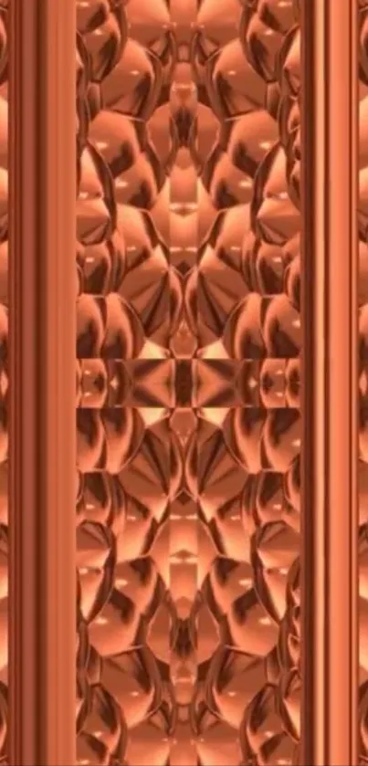 Abstract copper pattern design wallpaper.