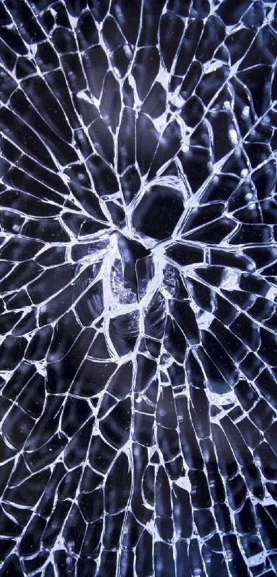 Cracked glass texture wallpaper in abstract style.