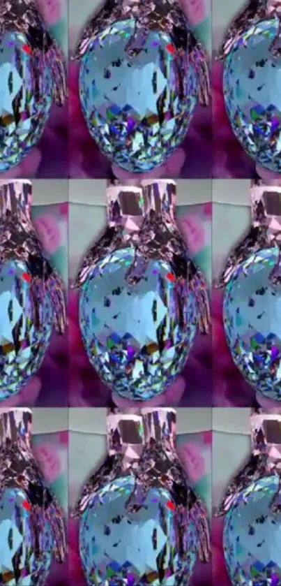 Abstract wallpaper showcasing vibrant crystal pattern, perfect for modern style.