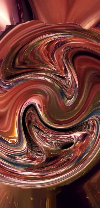 Abstract swirl with copper tones for mobile wallpaper.