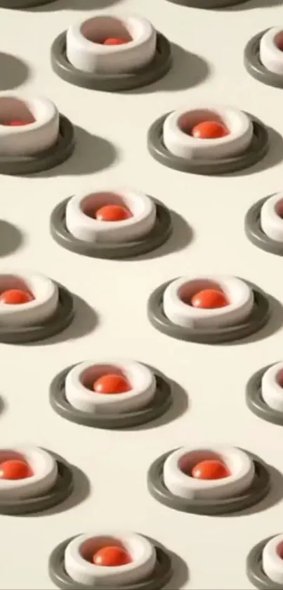Abstract cylindrical pattern wallpaper with a modern twist.
